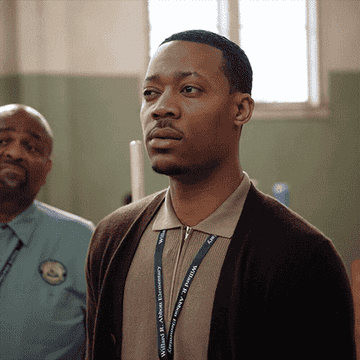 GIF of Gregory Eddie in "Abbott Elementary"