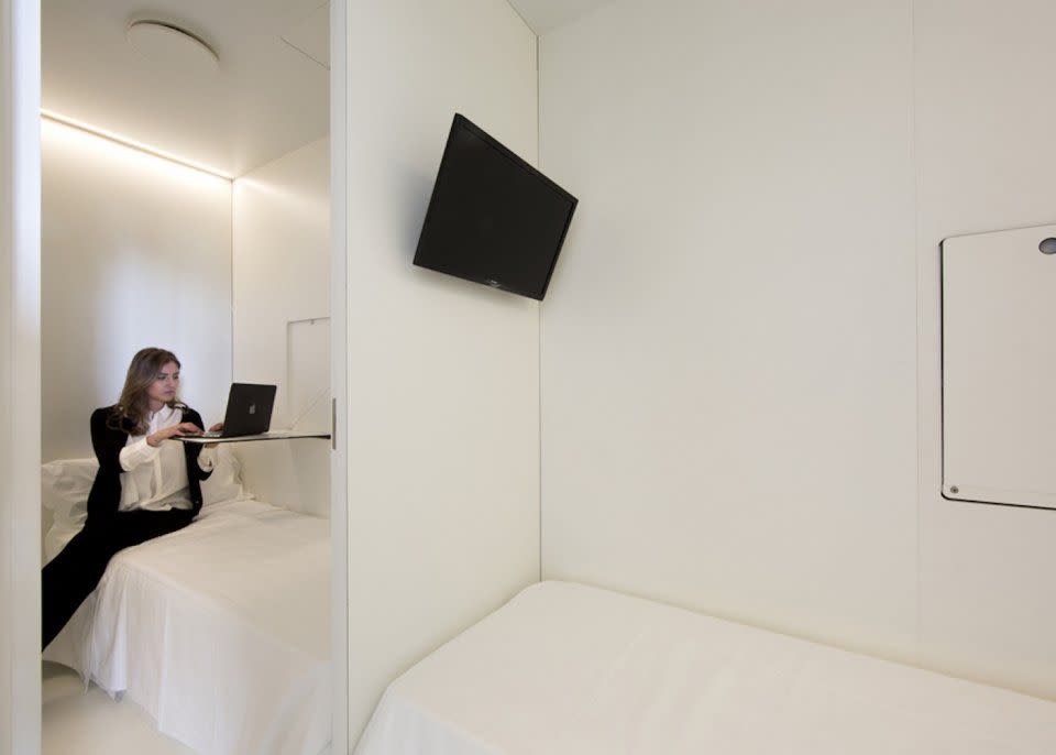 Italy’s ultra-cheap airport ‘capsule hotel’ lets you sleep in a pod while you wait for your plane