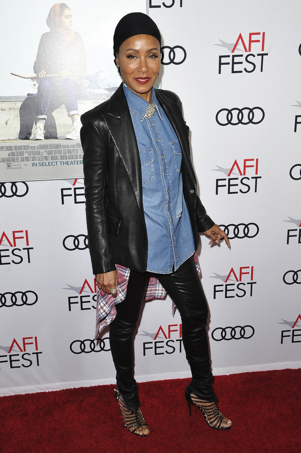 Jada Pinkett Smith attends 2019 AFI Fest - "Hala," at the TCL Chinese Theatre, Monday, Nov. 18, 2019, in Los Angeles. (Photo by Richard Shotwell/Invision/AP)