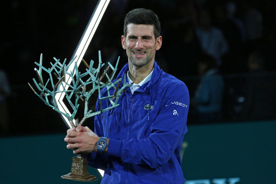 Novak Djokovic收下生涯第37座千分積分名人賽冠軍。 (Photo by Gisele Tellier/Anadolu Agency via Getty Images)