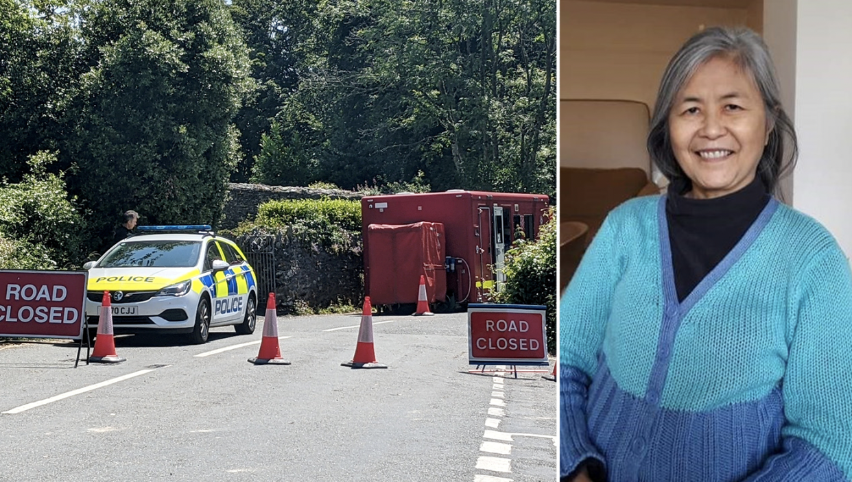 Mee Chong, 67, was found dead in woods in Salcombe, Devon. (SWNS)