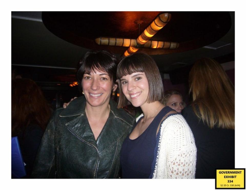 Ghislaine Maxwell, left, pictured with Sarah Kellen, Epstein’s personal assistant (US Department of Justice)