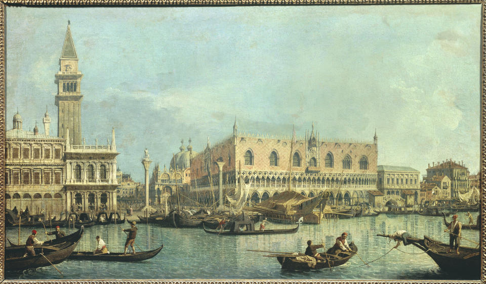 威尼斯在十三世紀末時，已發展為全歐洲最繁榮的都市，畫家：Canaletto Antonio Canal Dit ( 1697-1768 ) (Christophel Fine Art/Universal Images Group via Getty Images)