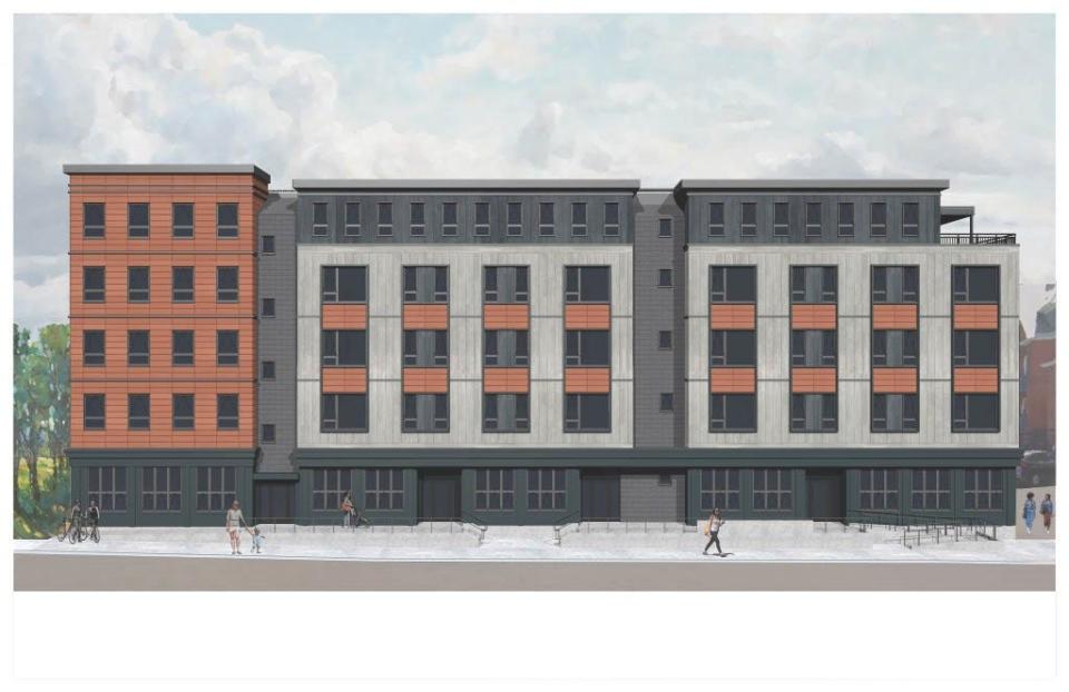 Champlain Housing Trust is building a five-story building where the VFW post currently sits on South Winooski Avenue in downtown Burlington.