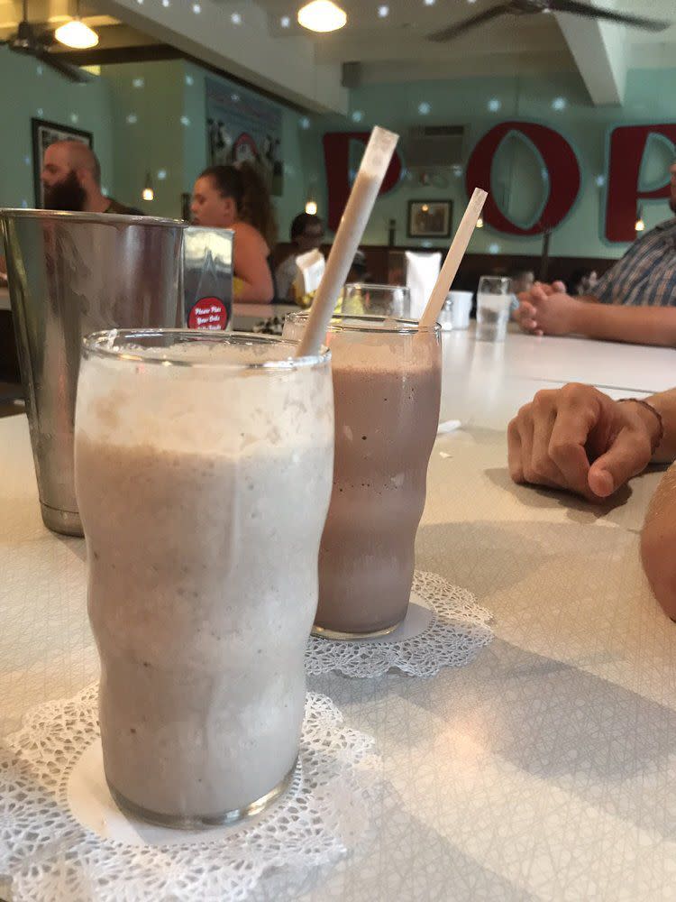 A Peanut Butter Oreo and a Chocolate Milkshake, Pop's Ice Cream and Soda Bar, Roanoke, Virginia