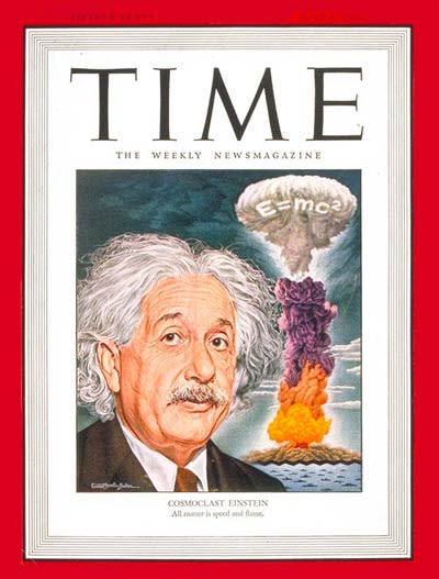 El 1 de julio de 1946 la revista Time le dedicó su portada a Enstein (imagen vía Time)