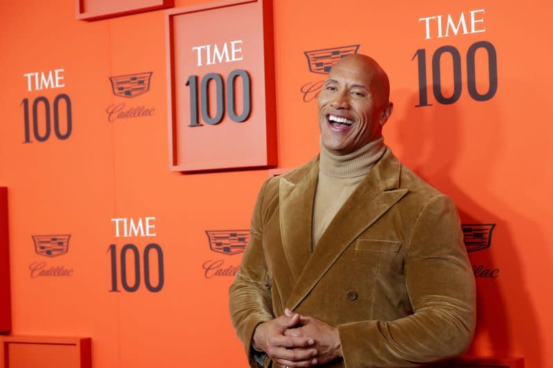 Dwayne Johnson attends the TIME100 gala in 2019. File Photo by John Angelillo/UPI