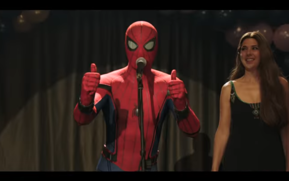 After his <em>Infinity War</em> dusting, Spidey and Aunt May are alive and well in <em>Far From Home</em>. (Photo: Sony/YouTube)