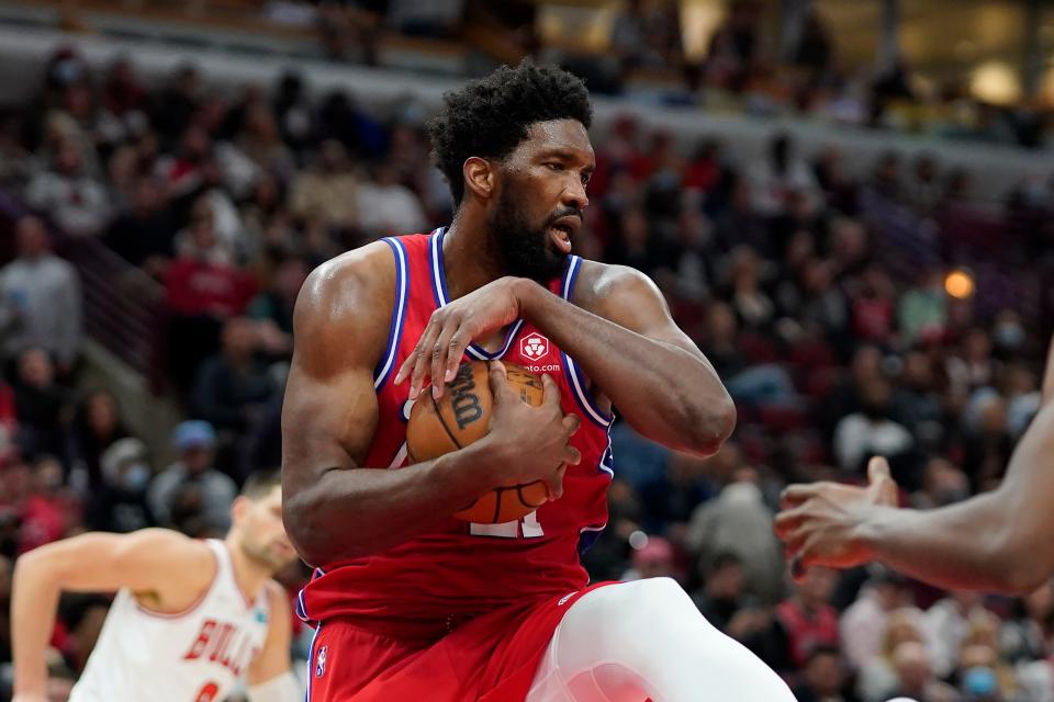 Joel Embiid, who is averaging 21.4 points and 9.4 rebounds, could be lost for five games.
