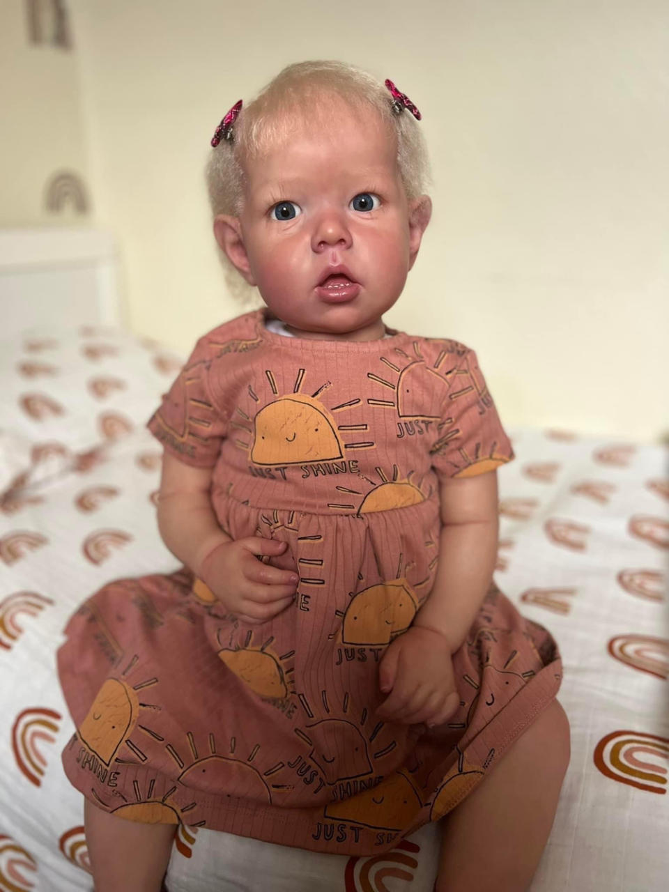 Reborn baby Scarlet dressed up (Collect/PA Real Life)