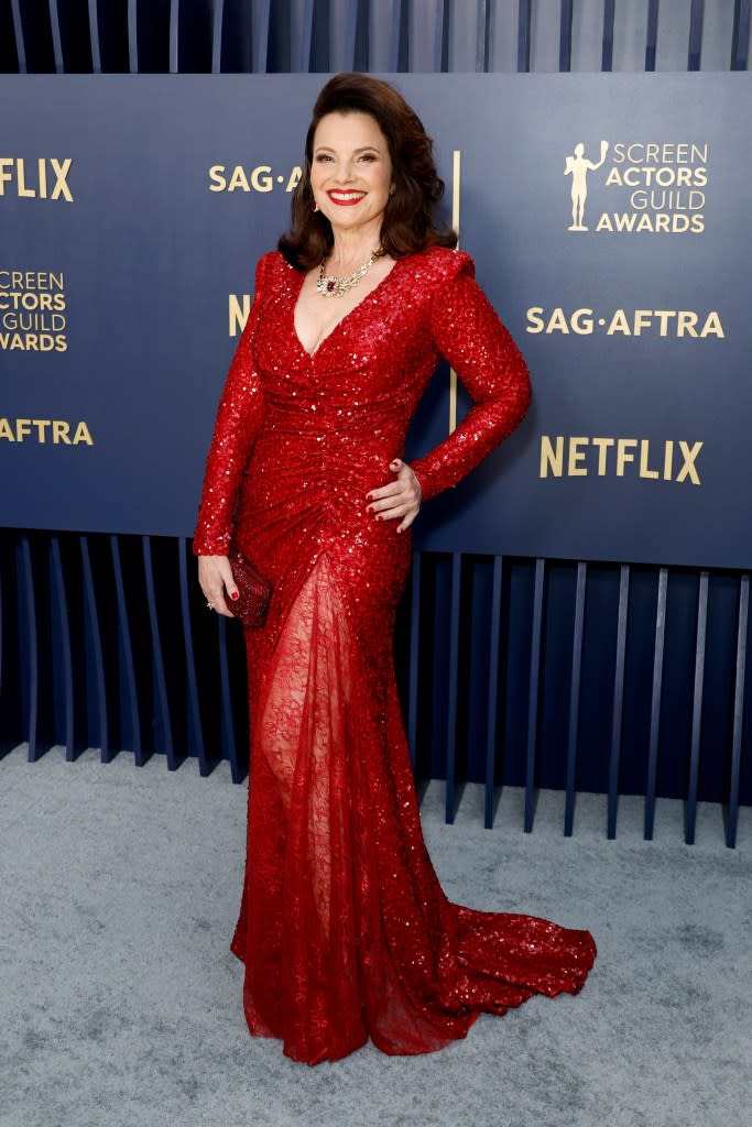 Fran Drescher, President of SAG-AFTRA, attends the 30th Annual Screen Actors Guild Awards at Shrine Auditorium and Expo Hall on February 24, 2024 in Los Angeles, California.