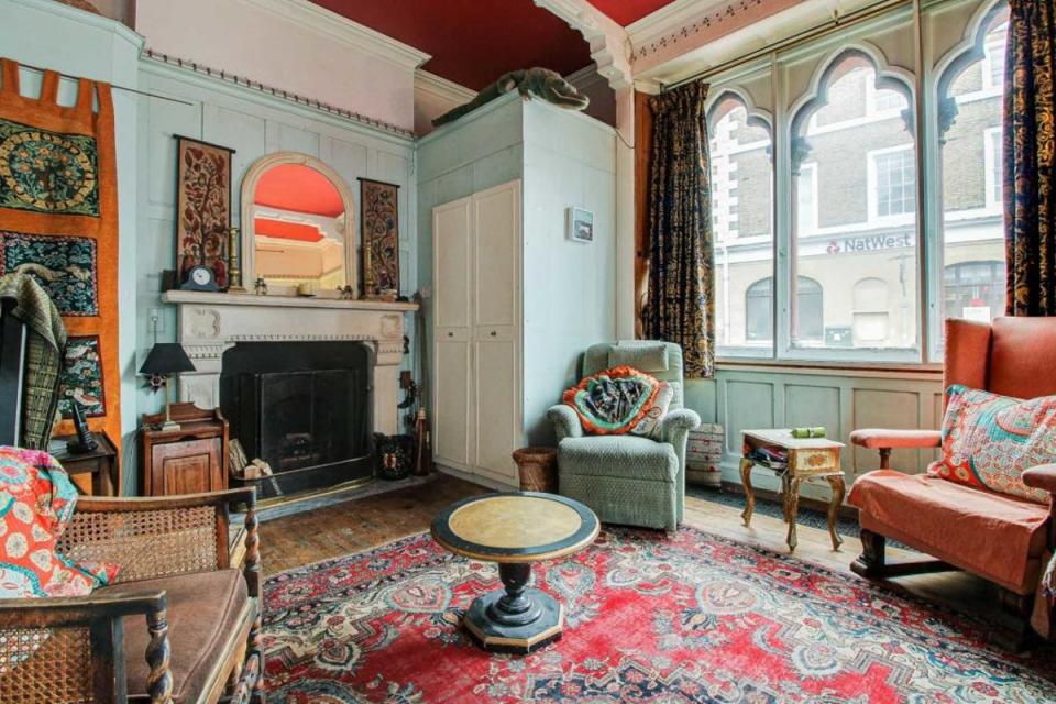 The house’s sitting room with its cast iron fireplace (Charles Wycherley)