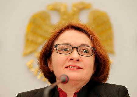 Russian Central Bank Governor Elvira Nabiullina attends a news conference in Moscow, Russia September 16, 2016. REUTERS/Maxim Zmeyev