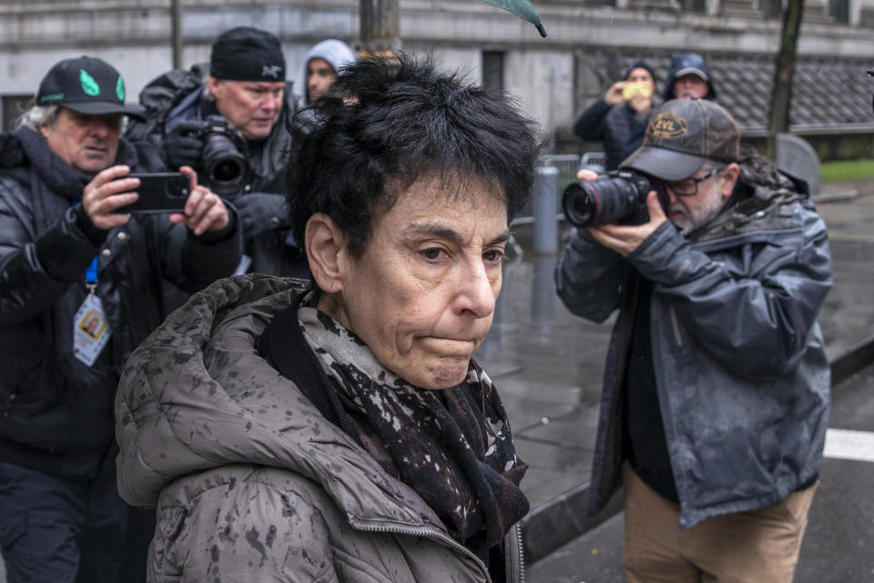 Barbara Fried , mother of FTX founder Sam Bankman-Fried, exits the Manhattan Federal Court, Thursday, March 28, 2024, in New York. Crypto entrepreneur Sam Bankman-Fried was sentenced Thursday to 25 years in prison for a massive fraud that unraveled with the collapse of FTX, once one of the world’s most popular platforms for exchanging digital currency. (AP Photo/Eduardo Munoz Alvarez)