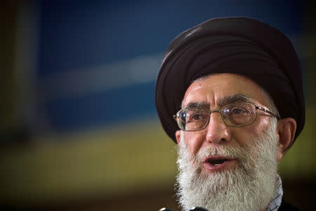 Iran's Supreme Leader Ayatollah Ali Khamenei speaks live on television after casting his ballot in the Iranian presidential election in Tehran June 12, 2009. REUTERS/Caren Firouz/Files