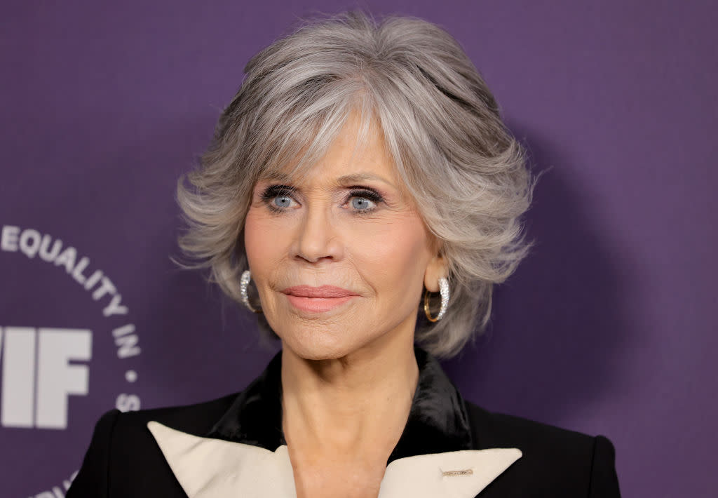 Jane Fonda has been praised by fans for her 'ageless beauty', pictured at the Women in Film's Annual Award Ceremony in October 2021. (Getty Images)