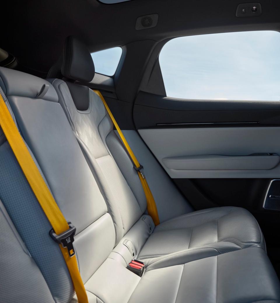 The rear seats are roomy and the space in the back is light and airy
