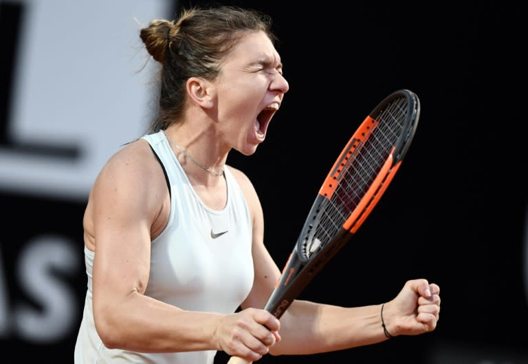 Simona Halep came through a three-set battle with five-time Grand Slam champion Maria Sharapova