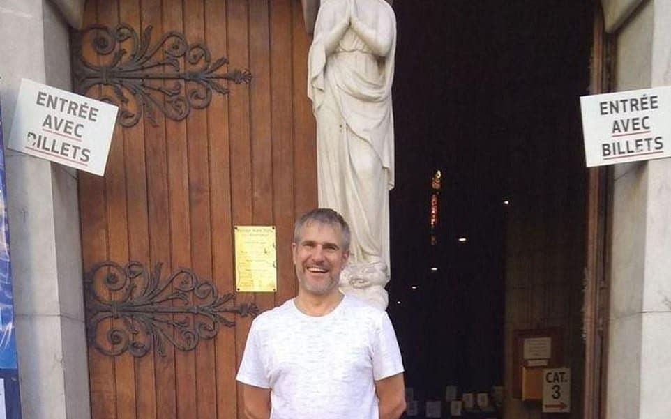 One of the victims of the Nice knife attack has been identified as Vincent L, a 45-year-old who worked as the church's sacristan - -