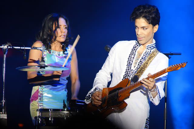 <p>Barry Brecheisen/WireImage</p> Sheila E and Prince perform at Day 2 of Coachella Music And Arts Festival on April 26, 2008 at Empire Polo Grounds in Indio, California