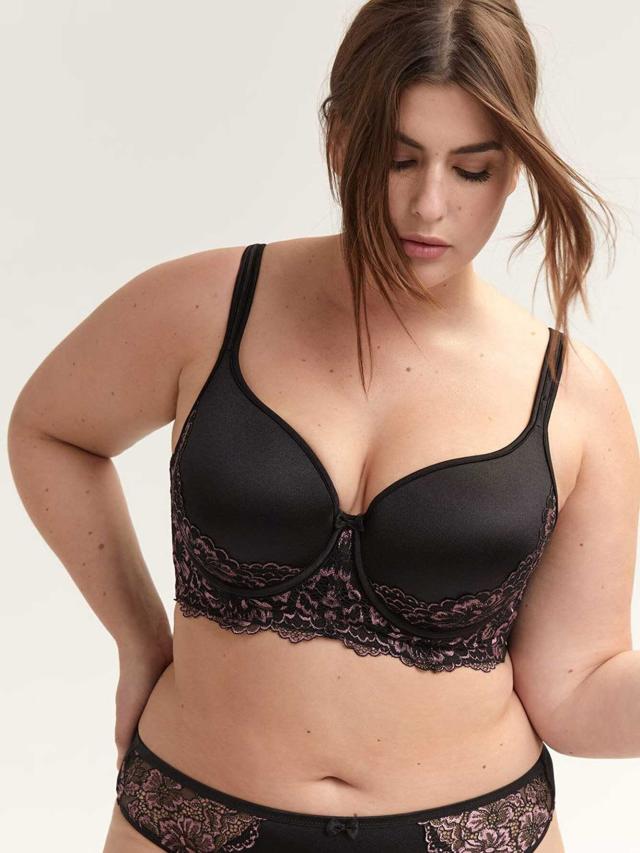 Underwire Plunge Bra with Front Closure - Déesse Collection