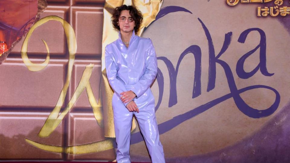 Timothée Chalamet at the Wonka premiere in Tokyo