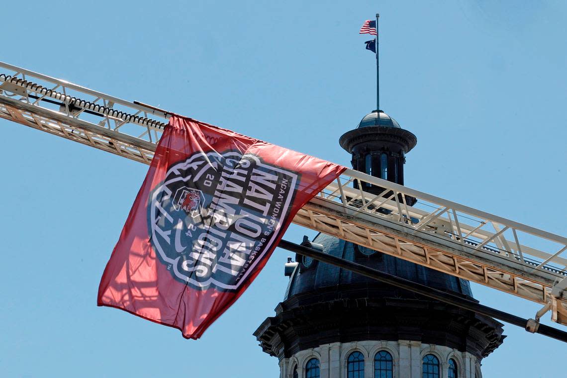 The city of Columbia holds a parade on Main Street to honor the South Carolina women’s basketball team’s 2024 national championship. Tracy Glantz/The State