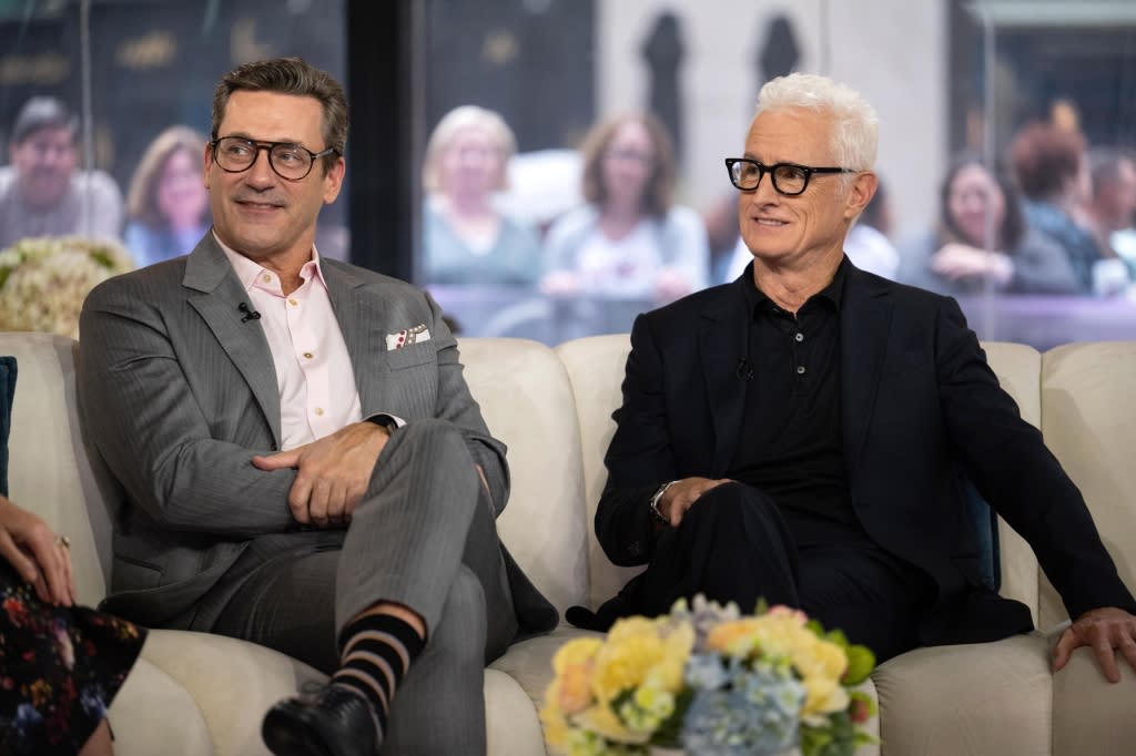 TODAY -- Pictured: Jon Hamm and John Slattery on Monday, June 12, 2023 -- (Photo by: Nathan Congleton/NBC via Getty Images)