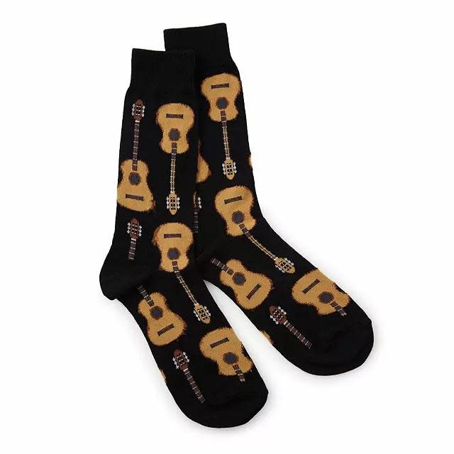 <p><a href="https://go.redirectingat.com?id=74968X1596630&url=https%3A%2F%2Fwww.uncommongoods.com%2Fproduct%2Fguitars-socks&sref=https%3A%2F%2Fwww.goodhousekeeping.com%2Fholidays%2Fgift-ideas%2Fg399%2Fgifts-for-men%2F" rel="nofollow noopener" target="_blank" data-ylk="slk:Shop Now;elm:context_link;itc:0;sec:content-canvas" class="link rapid-noclick-resp">Shop Now</a></p> <p>Guitars Socks</p> <p>uncommongoods.com</p> <p>$12.00</p>