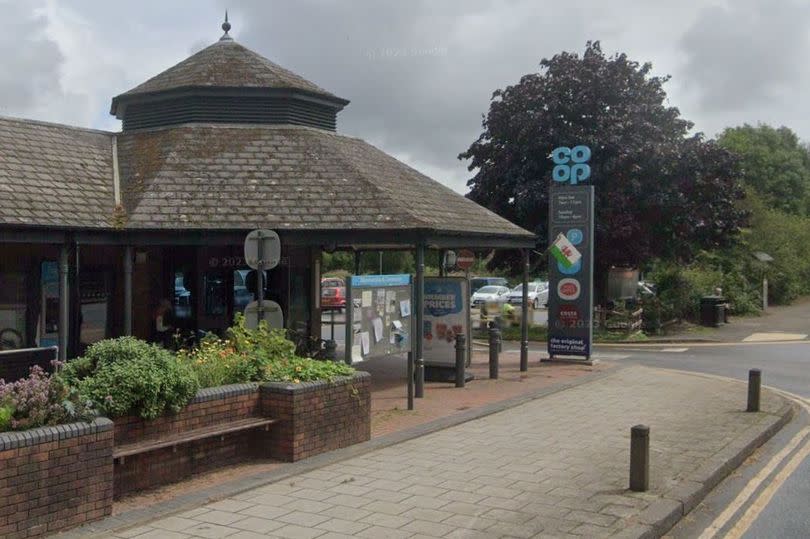 Picture of the exterior of the Co-op shop in Lampeter