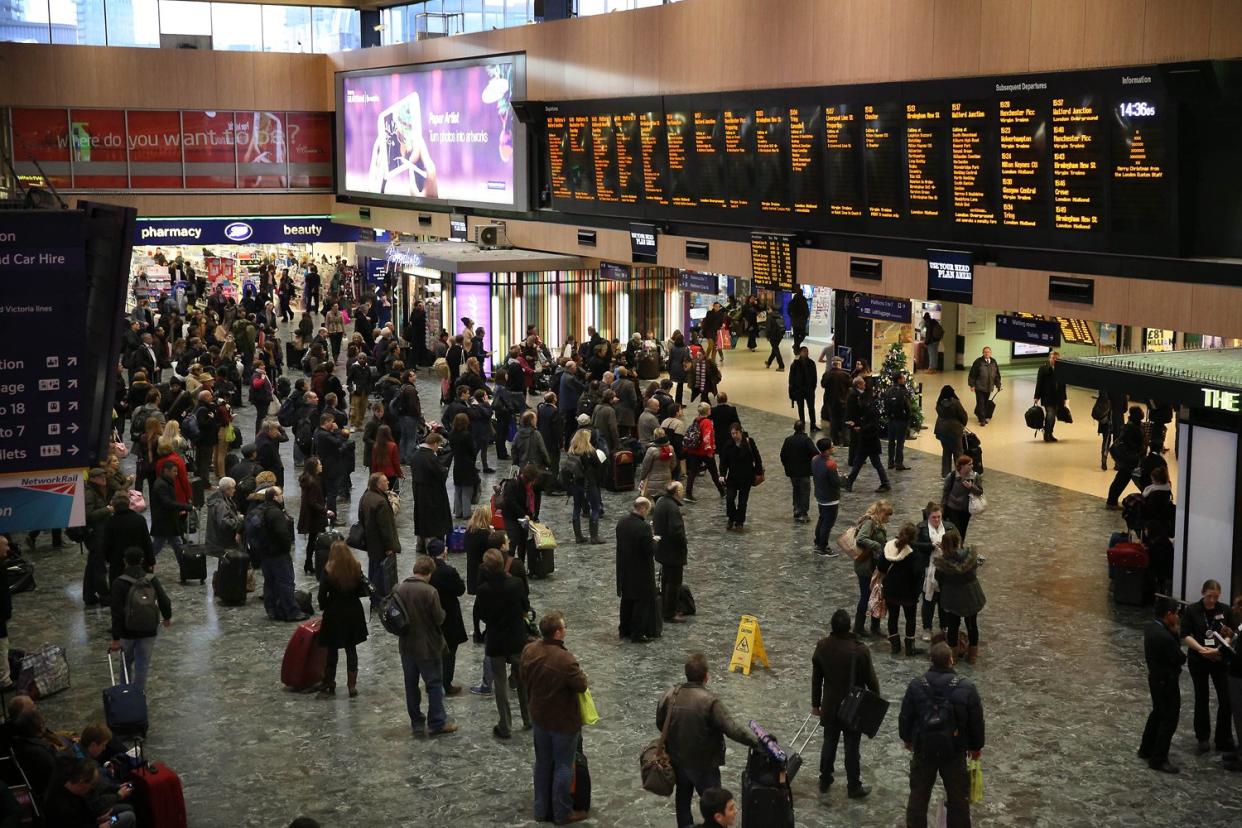 Euston station will be decked out with festive cheer for the homeless shelter: Peter Macdiarmid/Getty Images