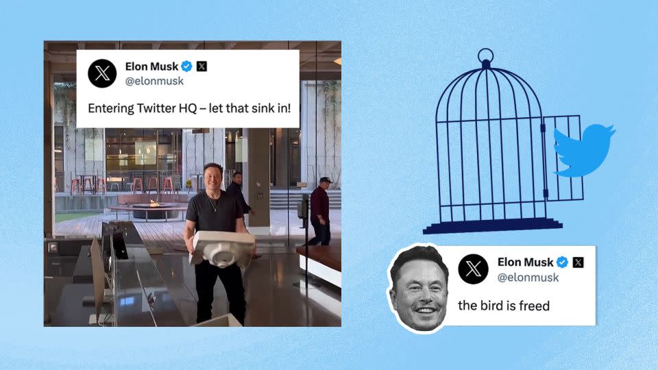 Photo-illustration: CNN/Adobe Stock/Joel Saget/Twitter account of Elon Musk/AFP/Getty Images