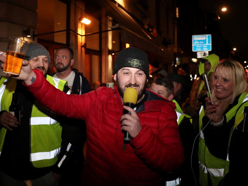 James Goddard pictured after leaving a police station in central London in January 2019Reuters