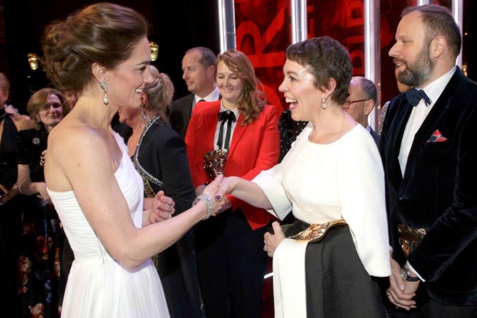 Kate Middleton and Olivia Colman