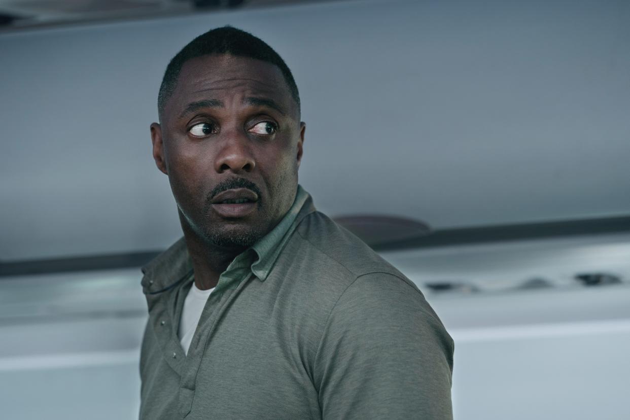 Idris Elba as Sam in "Hijack."