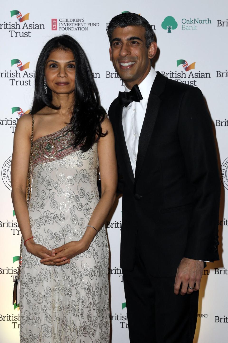 Rishi Sunak and Akshata Murthy (POOL/AFP via Getty Images)