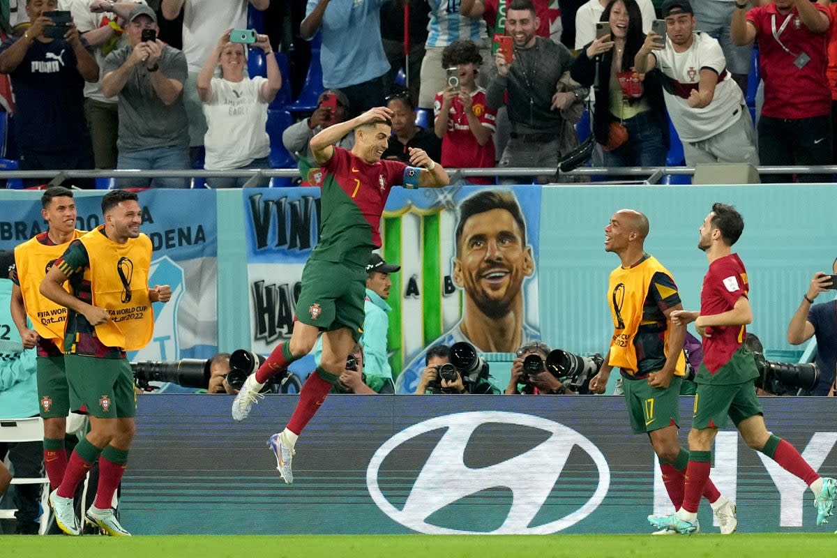 Cristiano Ronaldo set Portugal on their way to victory over Ghana (Martin Rickett/PA) (PA Wire)