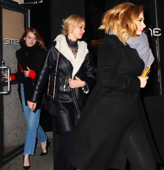 Adele + Emma Stone + Jennifer Lawrence