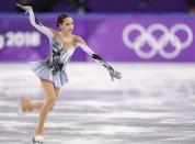 Figure Skating - Pyeongchang 2018 Winter Olympics - Ladies Single Skating Short Program - Gangneung, South Korea - February 21, 2018 - Alina Zagitova, an Olympic athlete from Russia, performs. REUTERS/John Sibley