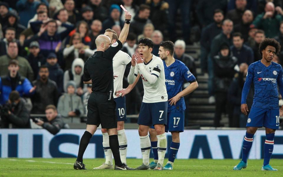 Son Heung-min has now received three red cards this year - AP