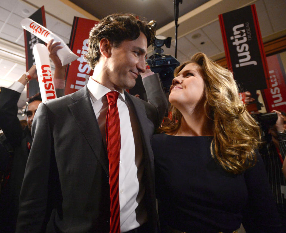 <p>Sharing a moment at the Federal Liberal leadership announcement in Ottawa<span>, Canada</span></p>