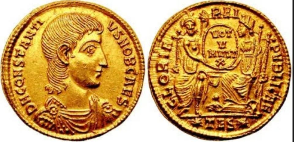 加盧斯凱撒的肖像硬幣。CNG coins，創用CC授權
