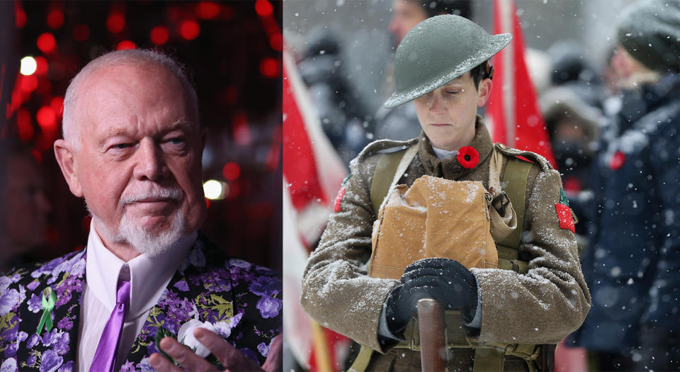 While Don Cherry's support of the military was appreciated by the Royal Canadian Legion, his divisive opinion shared during Saturday night's Coach's Corner was not. (Getty Images)