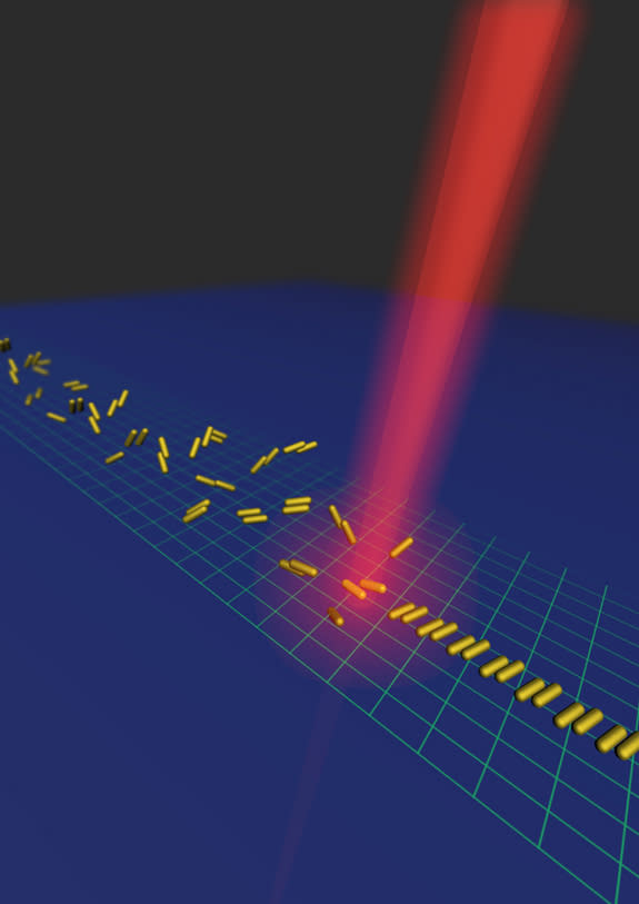 Thermodynamics tend to drive chemical reactions in particular directions, producing mostly materials with conventional symmetries. To make metamaterials, which may have unusual properties, Xiang Zhang uses a laser to excite molecules and dissoc