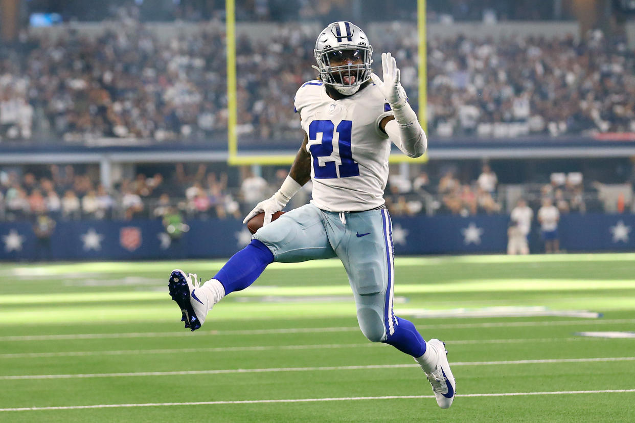 Ezekiel Elliott and the Cowboys are off to a great start. (Photo by Richard Rodriguez/Getty Images)