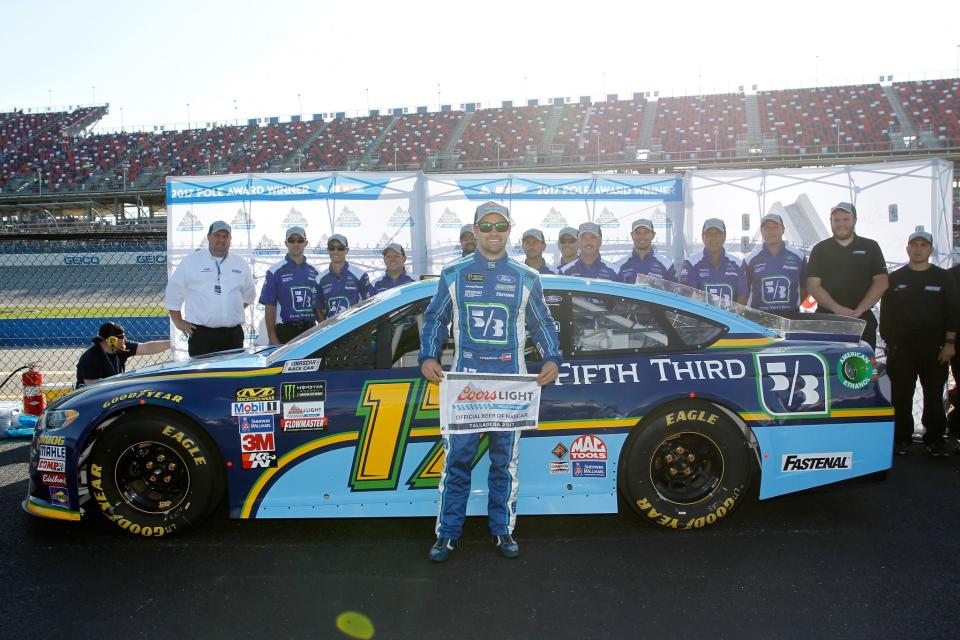 Stenhouse hadn’t won a pole since 2013. (Getty)