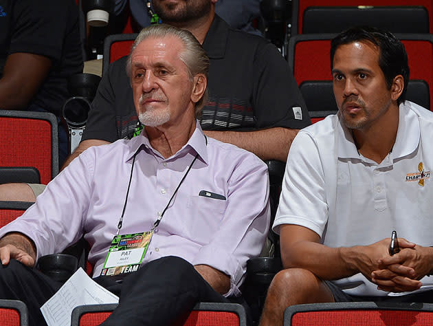 Pat Riley and Erik Spoelstra. (Getty Images)