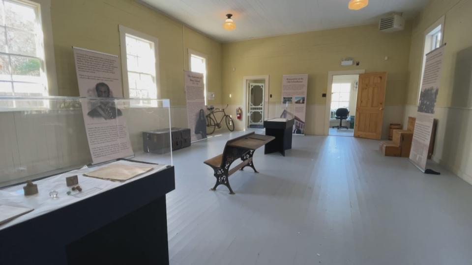 Staff restored the school close to its original condition, including a typical desk for students.