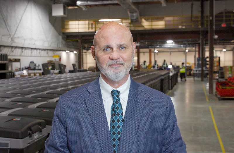 Director of elections in Wake County Gary Sims poses for a photo in this undated handout picture taken in Wake County, North Carolina