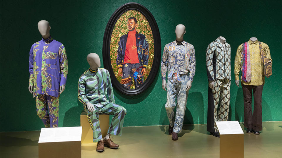 An installation in the "Fashioning Masculinties" exhibition.
